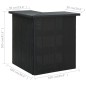 vidaXL Mesa de bar de esquina negro ratán sintético 100x50x105 cm vidaXL Mesa de bar de esquina negro ratán sintético 100x50x105 cm