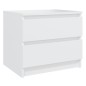 vidaXL Mesitas de noche 2 uds madera contrachapada blanco 50x39x43,5cm vidaXL Mesitas de noche 2 uds madera contrachapada blanco 50x39x43,5cm