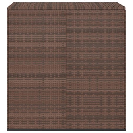 vidaXL Baúl de cojines para jardín de ratán PE negro 100x49x103,5 cm
