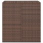 vidaXL Baúl de cojines para jardín de ratán PE negro 100x49x103,5 cm