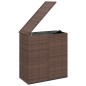 vidaXL Baúl de cojines para jardín de ratán PE negro 100x49x103,5 cm