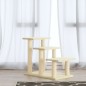 vidaXL Rascador para gatos con postes de sisal crema 50,5 cm