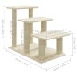 vidaXL Rascador para gatos con postes de sisal crema 50,5 cm