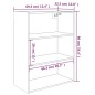 vidaXL Armario colgante de pared blanco 69,5x32,5x90 cm