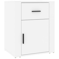vidaXL Mesita de noche madera contrachapada blanco 50x36x60 cm
