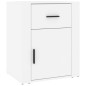 vidaXL Mesita de noche madera contrachapada blanco 50x36x60 cm vidaXL Mesita de noche madera contrachapada blanco 50x36x60 cm