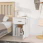 vidaXL Mesita de noche madera contrachapada blanco 50x36x60 cm vidaXL Mesita de noche madera contrachapada blanco 50x36x60 cm