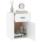 vidaXL Mesita de noche madera contrachapada blanco 50x36x60 cm vidaXL Mesita de noche madera contrachapada blanco 50x36x60 cm