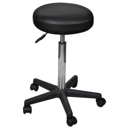 vidaXL Taburete de oficina negro