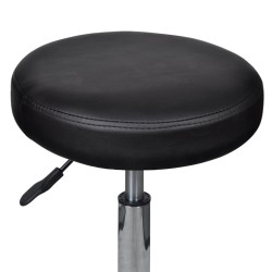 vidaXL Taburete de oficina negro