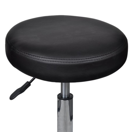 vidaXL Taburete de oficina negro
