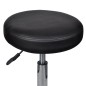 vidaXL Taburete de oficina negro