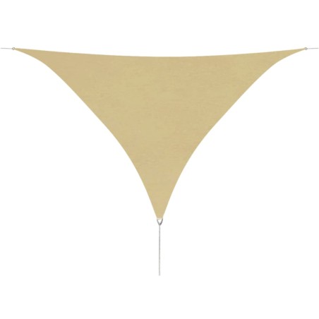 vidaXL Toldo de vela triangular tela Oxford beige 5x5x5 m 