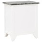 vidaXL Mesitas de noche con cajones 2 unidades gris y blanco vidaXL Mesitas de noche con cajones 2 unidades gris y blanco