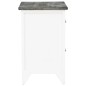 vidaXL Mesitas de noche con cajones 2 unidades gris y blanco vidaXL Mesitas de noche con cajones 2 unidades gris y blanco