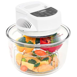 vidaXL Horno convección halógeno anillo extensión temporizador 1400 W