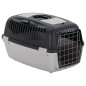 vidaXL Transportín de mascotas PP gris y negro 61x40x38 cm vidaXL Transportín de mascotas PP gris y negro 61x40x38 cm