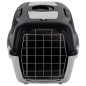 vidaXL Transportín de mascotas PP gris y negro 61x40x38 cm vidaXL Transportín de mascotas PP gris y negro 61x40x38 cm