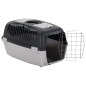 vidaXL Transportín de mascotas PP gris y negro 61x40x38 cm vidaXL Transportín de mascotas PP gris y negro 61x40x38 cm