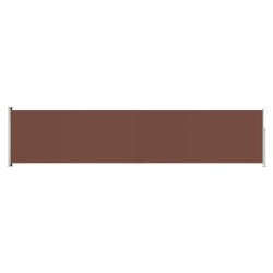 vidaXL Toldo lateral retráctil para patio marrón 140x600 cm