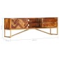 vidaXL Mueble para TV madera maciza de sheesham 140x30x45 cm  