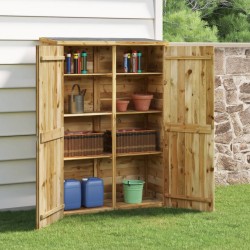 vidaXL Cobertizo de herramientas madera pino impregnada 123x45x171 cm