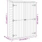 vidaXL Cobertizo de herramientas madera pino impregnada 123x45x171 cm vidaXL Cobertizo de herramientas madera pino impregnada 123x45x171 cm
