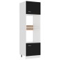 vidaXL Armario de microondas madera contrachapada negro 60x57x207 cm vidaXL Armario de microondas madera contrachapada negro 60x57x207 cm