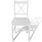 vidaXL Sillas de comedor 4 unidades madera de pino blancas vidaXL Sillas de comedor 4 unidades madera de pino blancas