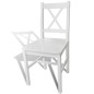 vidaXL Sillas de comedor 4 unidades madera de pino blancas vidaXL Sillas de comedor 4 unidades madera de pino blancas