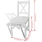 vidaXL Sillas de comedor 4 unidades madera de pino blancas vidaXL Sillas de comedor 4 unidades madera de pino blancas