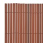 vidaXL Valla de jardín de doble cara marrón PVC 90x300 cm vidaXL Valla de jardín de doble cara marrón PVC 90x300 cm