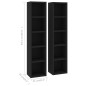 vidaXL Estantería para CDs 2 uds contrachapada negro 21x16x93,5 cm vidaXL Estantería para CDs 2 uds contrachapada negro 21x16x93,5 cm