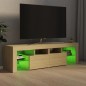 vidaXL Mueble de TV con luces LED color roble Sonoma 140x36,5x40 cm vidaXL Mueble de TV con luces LED color roble Sonoma 140x36,5x40 cm