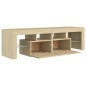 vidaXL Mueble de TV con luces LED color roble Sonoma 140x36,5x40 cm vidaXL Mueble de TV con luces LED color roble Sonoma 140x36,5x40 cm
