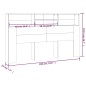 vidaXL Mueble cabecero color roble Sonoma 180x19x103,5 cm vidaXL Mueble cabecero color roble Sonoma 180x19x103,5 cm