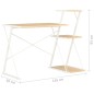 vidaXL Escritorio con estantería blanco y roble 116x50x93 cm vidaXL Escritorio con estantería blanco y roble 116x50x93 cm