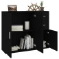 vidaXL Aparador de madera contrachapada negro 91x29,5x75 cm vidaXL Aparador de madera contrachapada negro 91x29,5x75 cm