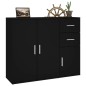 vidaXL Aparador de madera contrachapada negro 91x29,5x75 cm vidaXL Aparador de madera contrachapada negro 91x29,5x75 cm