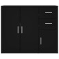 vidaXL Aparador de madera contrachapada negro 91x29,5x75 cm vidaXL Aparador de madera contrachapada negro 91x29,5x75 cm