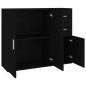 vidaXL Aparador de madera contrachapada negro 91x29,5x75 cm vidaXL Aparador de madera contrachapada negro 91x29,5x75 cm