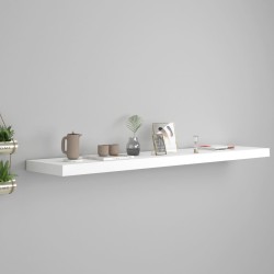 vidaXL Estante flotante de pared MDF blanco 120x23,5x3,8 cm