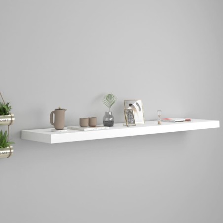 vidaXL Estante flotante de pared MDF blanco 120x23,5x3,8 cm
