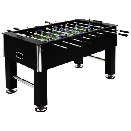 vidaXL Futbolín de acero 60 kg 140x74,5x87,5 cm negro 