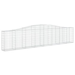 vidaXL Cesta de gaviones forma arco hierro galvanizado 400x30x80/100cm