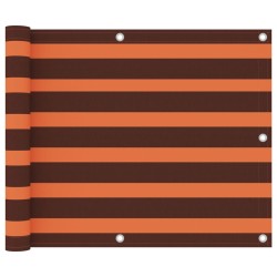 vidaXL Toldo para balcón tela oxford naranja y marrón 75x500 cm