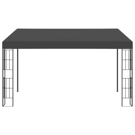 vidaXL Cenador con montaje en la pared tela gris antracita 3x4 m