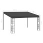 vidaXL Cenador con montaje en la pared tela gris antracita 3x4 m vidaXL Cenador con montaje en la pared tela gris antracita 3x4 m