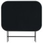 vidaXL Mesa de jardín plegable vidrio y acero gris 100x75x72 cm 