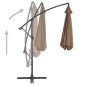 vidaXL Sombrilla voladiza con poste de aluminio 300 cm gris topo vidaXL Sombrilla voladiza con poste de aluminio 300 cm gris topo